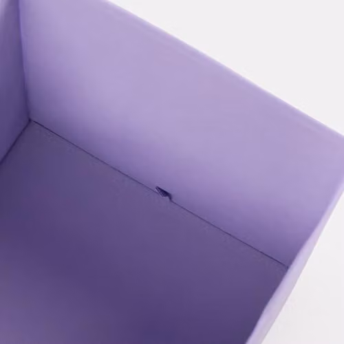 OHS Set of 2 Fabric Collapsible Storage Boxes in Purple, W/D/H: 28.0 x 28.0 x 28.0 cm – 2