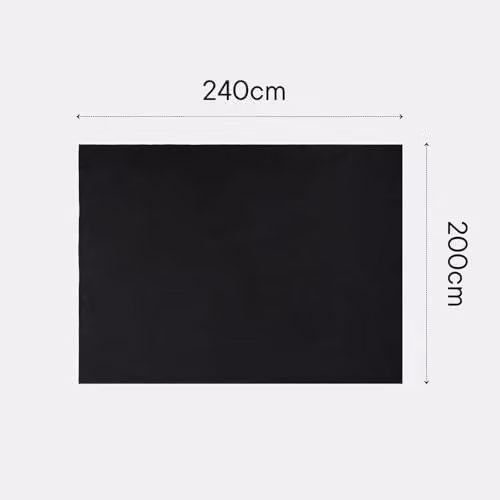 Dreamscene Plain Black Fleece Throw Blanket, W: 200 cm, D: 240 cm – 3