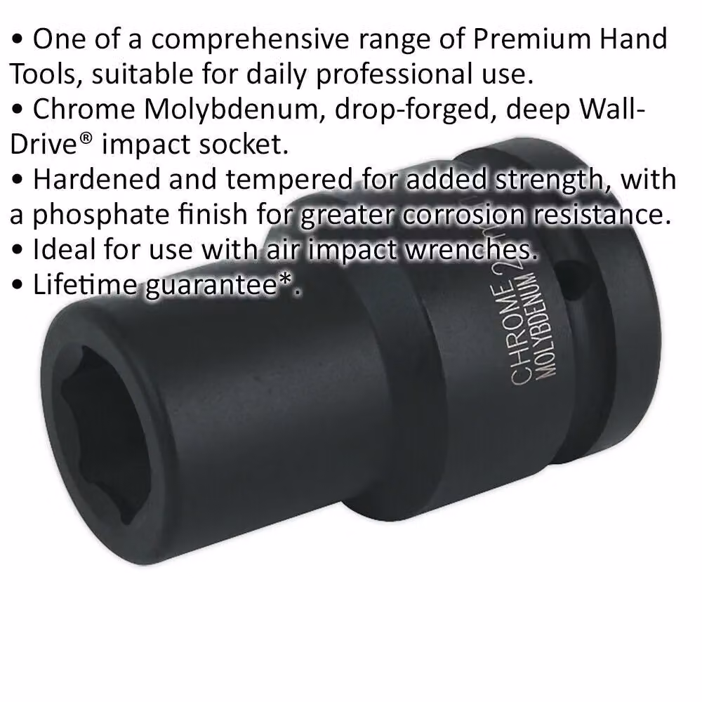 Loops 24mm Forged Deep Impact Socket 1 Inch Sq Drive Chromoly Wrench Socket Black – 2