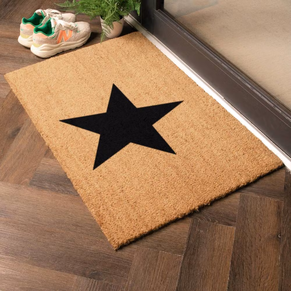 Artsy Mats Country Home Star Extra Large Doormat in Black and Multicolour, W: 90 cm, D: 60 cm – 2