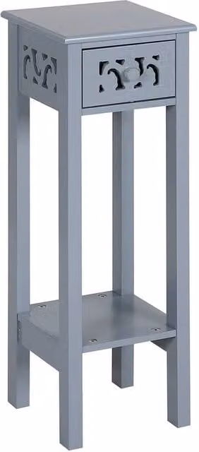 VOGREX Modern Wooden Narrow Side Table in Grey