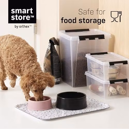 SmartStore 5 Pack Large Plastic Storage Boxes with Lids, Clear, L59 x W39 x H43 cm – 4