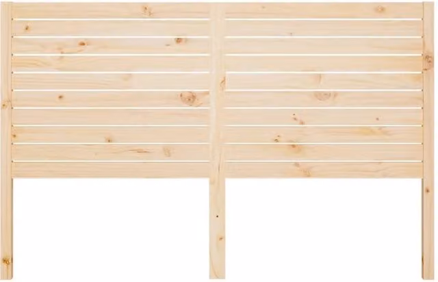 Berkfield Home Beautiful Solid Wood Pine Bed Headboard in Natural, W/D/H: 206 x 4 x 100 cm