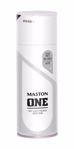 Maston Opaque Spray Paint in Satin Signal White RAL9003, 400 ml