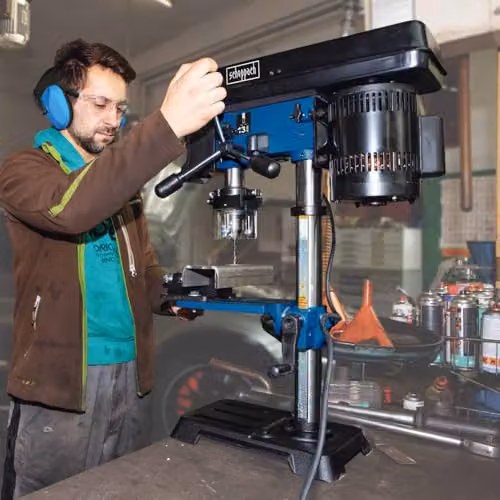 Scheppach DP16SL 550W Benchtop Pillar Drill Press in Blue with 13mm Chuck and Laser Guide – 5