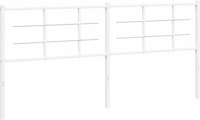 Berkfield Home Classic Metal Headboard in White, 200 cm – 1