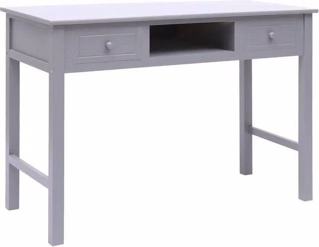 Berkfield Home Grey Wood Writing Desk, W/D/H: 110 x 45 x 76 cm – 1
