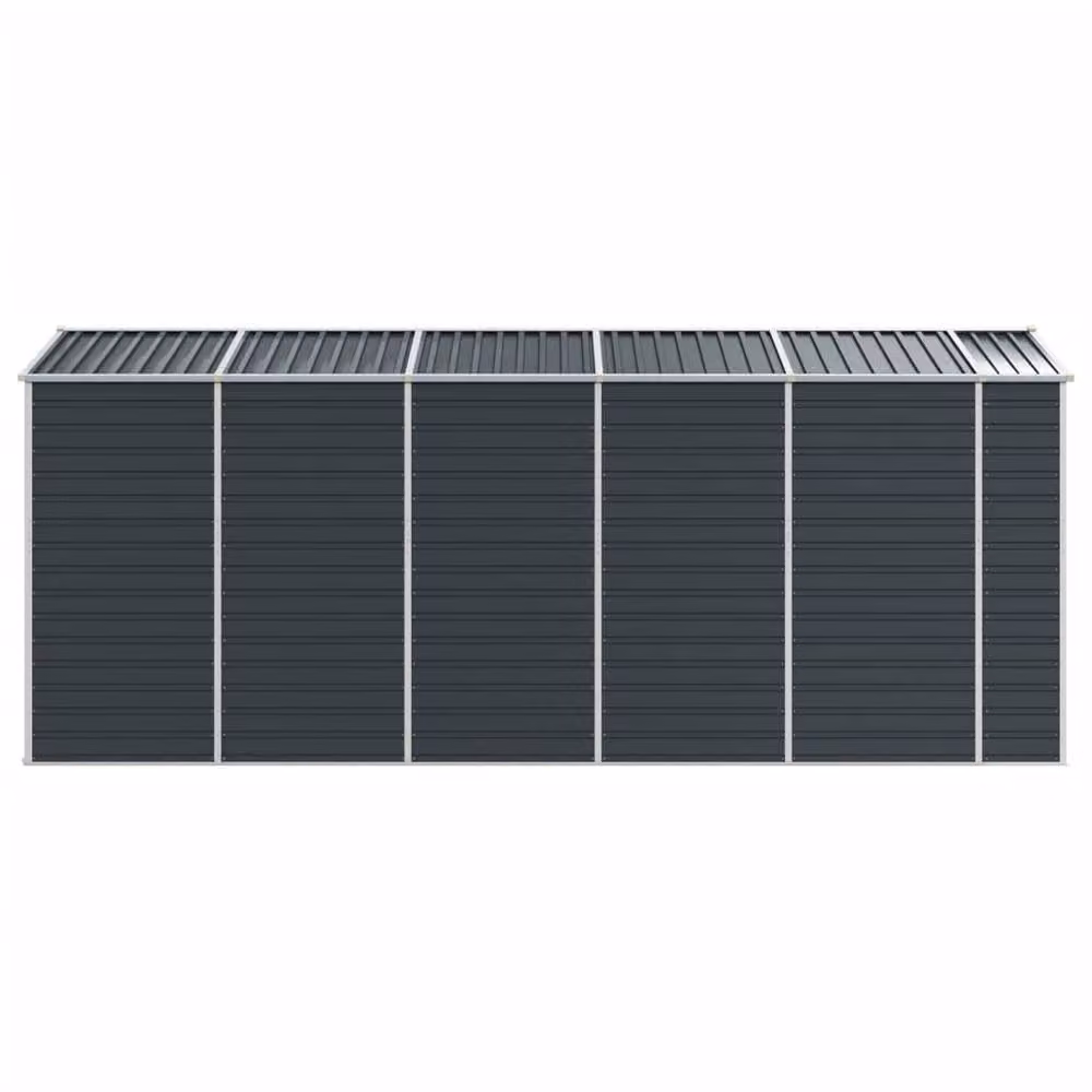 Berkfield Home Pent Garden Shed in Anthracite Galvanised Steel, W/D/H: 470 x 191 x 198 cm – 4