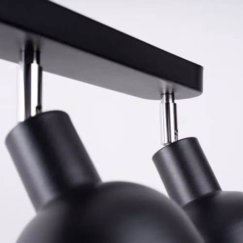 SOLLUX lighting Elba Black Metal Wall Light with E27 Bulb Compatibility – 4
