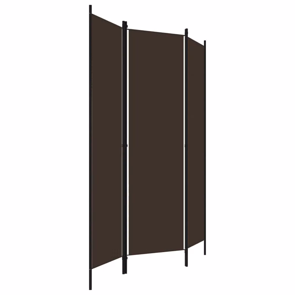 Berkfield Home 3-Panel Modern Room Divider in Brown, W/H: 150 x 180 cm – 3