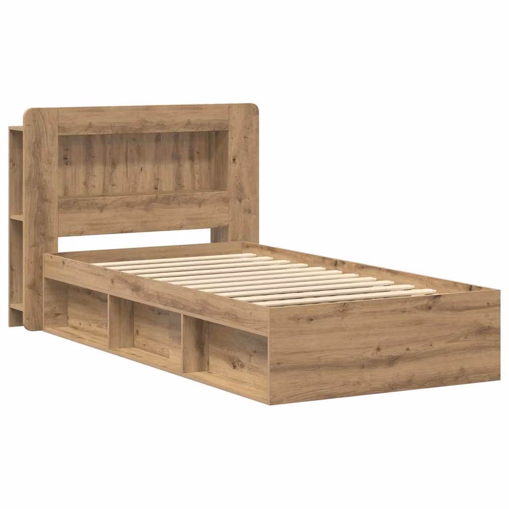 Berkfield Home Artisan Oak Bed Frame with Storage Drawers, Brown, W: 80 cm, L: 200 cm – 2