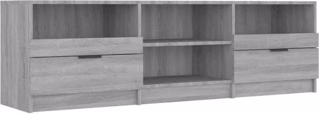 Berkfield Home Modern Grey Sonoma TV Cabinet, W: 150 cm, D: 33.5 cm, H: 45 cm