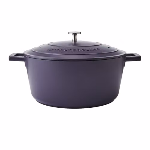 MasterClass Cast Aluminium Non-Stick Casserole Dish with Self-Basting Lid, Blue, Diameter: 28 cm, Volume: 5 l