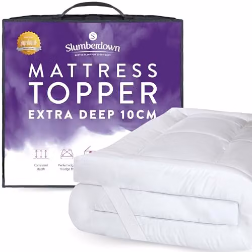 Slumberdown White Super King Mattress Topper – 4