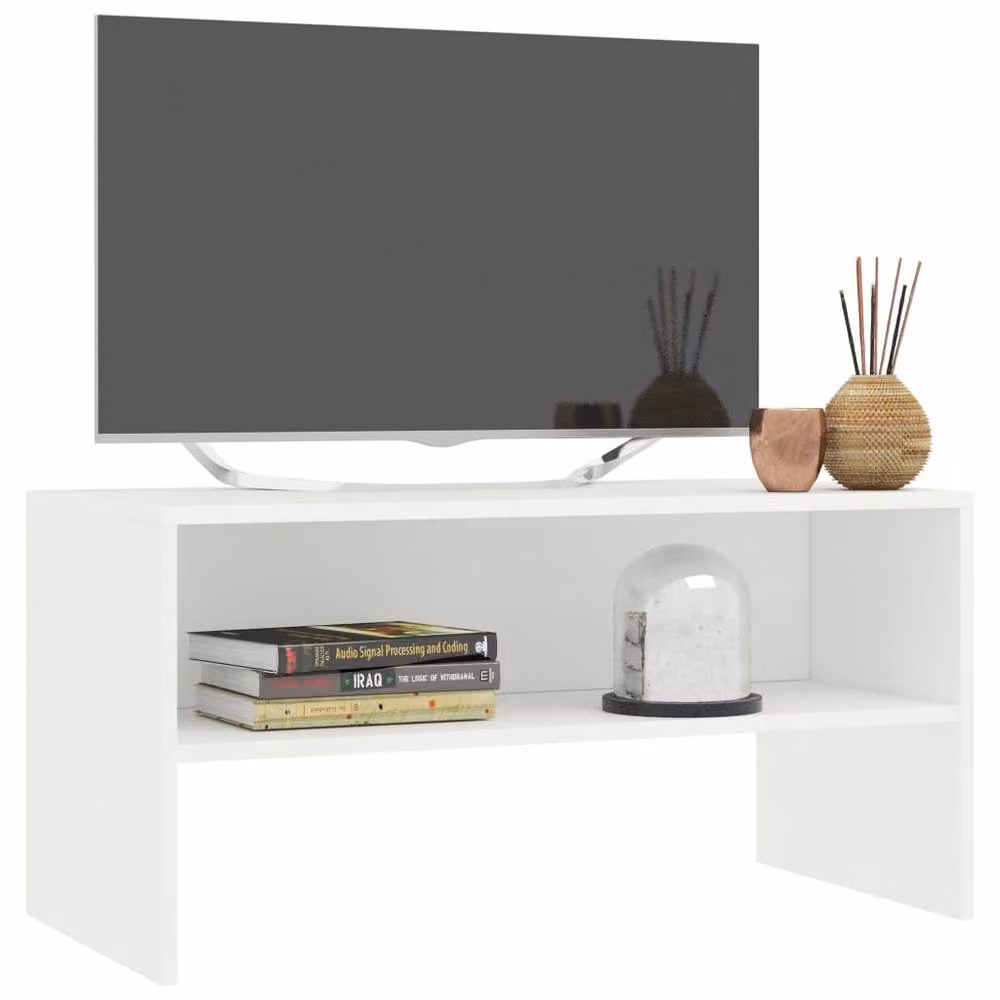 Berkfield Home White TV Cabinet in MDF, W/D/H: 80 x 40 x 40 cm – 3