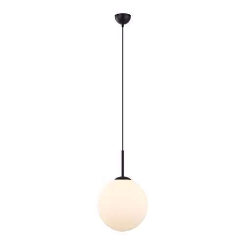 Netlighting Deore Modern Sphere Glass Globe Pendant Ceiling Light, Black, E27 – 1