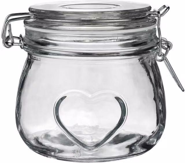Nicola Spring Airtight Glass Storage Jar with Silicone Seal in Transparent White