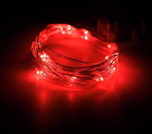 Leaper Solar Powered 200 LED Waterproof Copper Wire String Lights in Red and Multicolour, 22 Metres