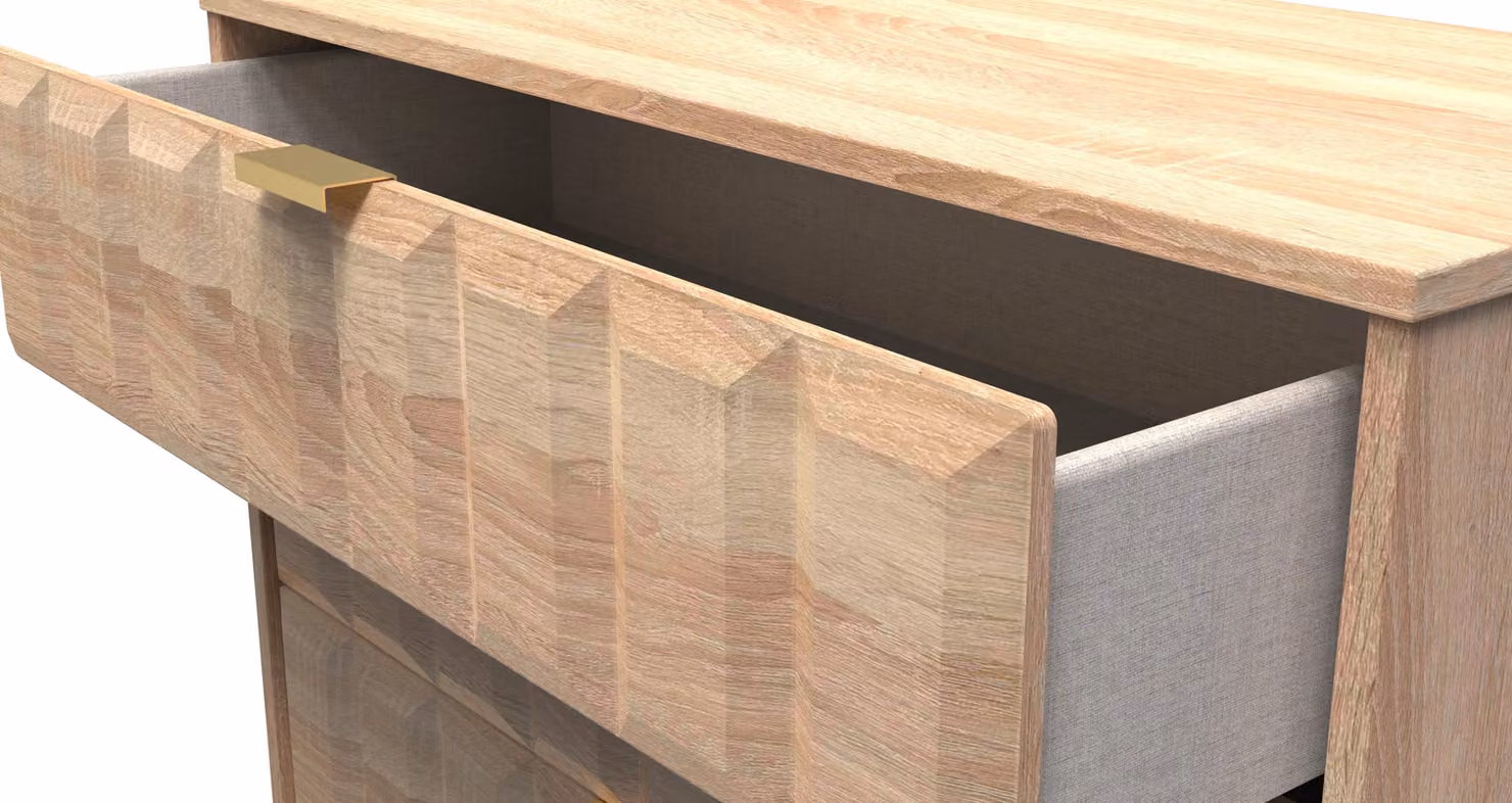 2 U Metro 5 Drawer Chest in Light Oak – 3