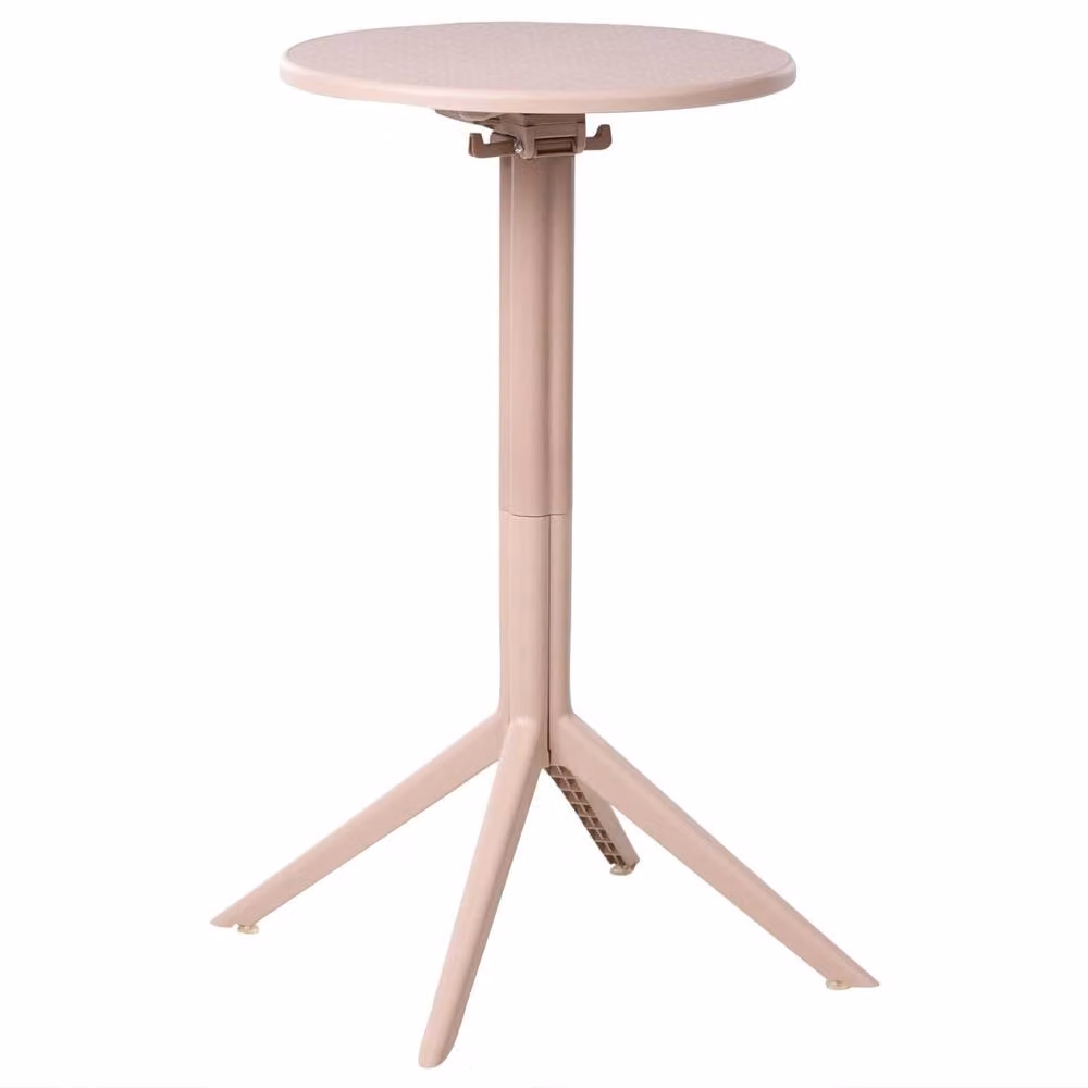 Wyld and Coco Round Flip-Top Bistro Table in Beige with 60 cm Diameter – 2