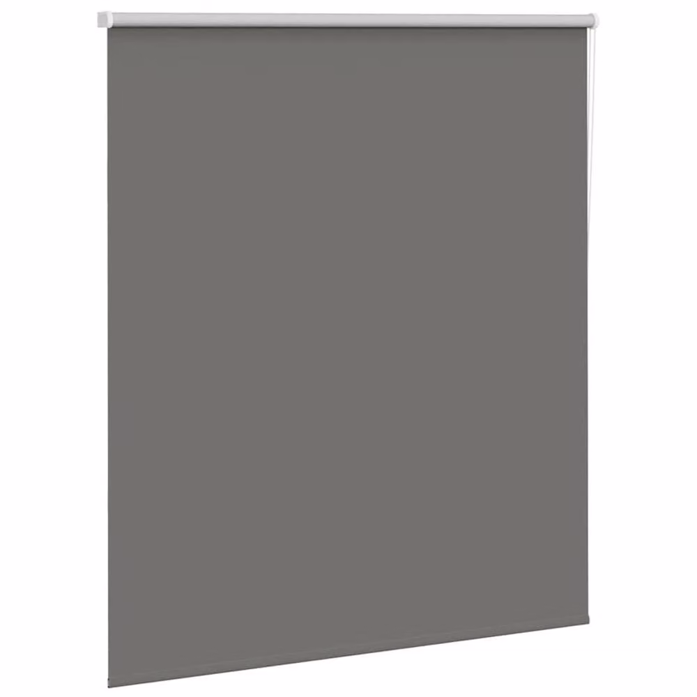Berkfield Home Grey Blackout Roller Blind, Thermal Insulating Polyester, W: 135 cm, H: 150 cm
