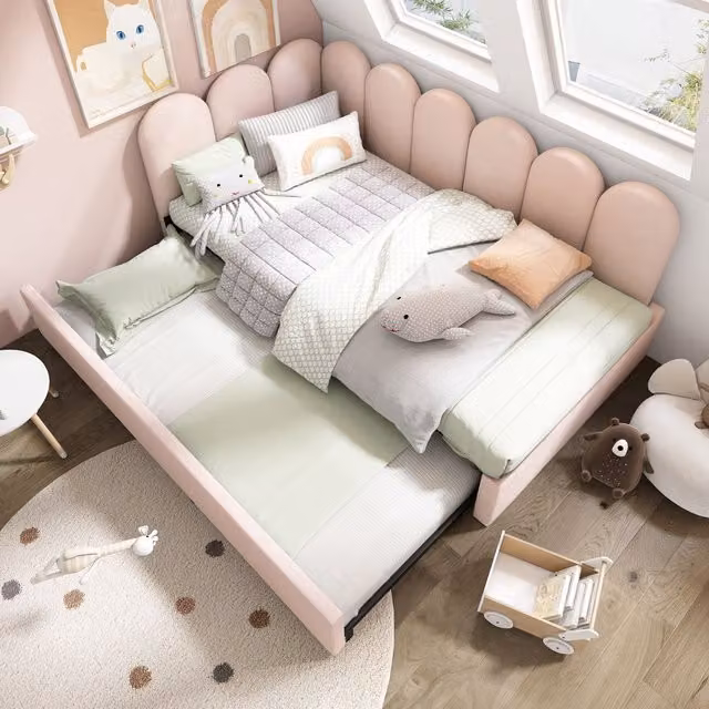 Matteo 3FT Single Sofa Bed in Pink with Metal Slatted Frame, W: 90 cm x D: 190 cm