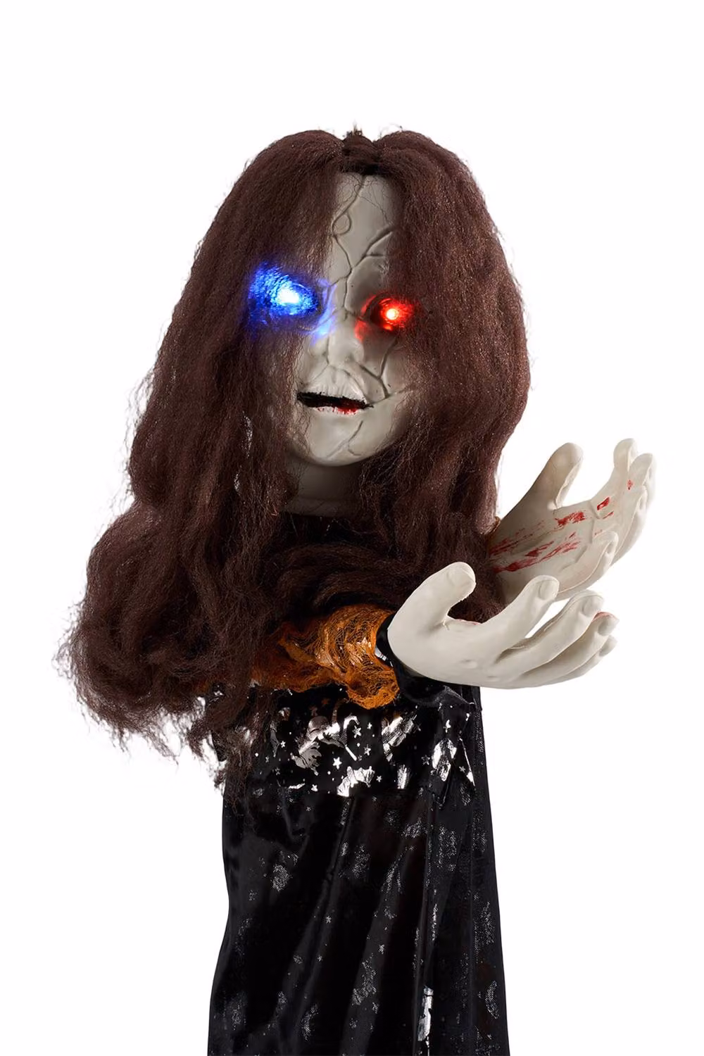 H&O Direct Hanging Halloween Skeleton Doll with Red and Blue Glowing Eyes – 3