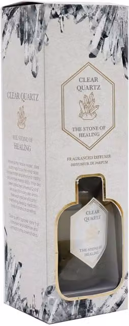 KDMK Healing Essence Quartz Reed Diffuser, Grey and White, 100ml