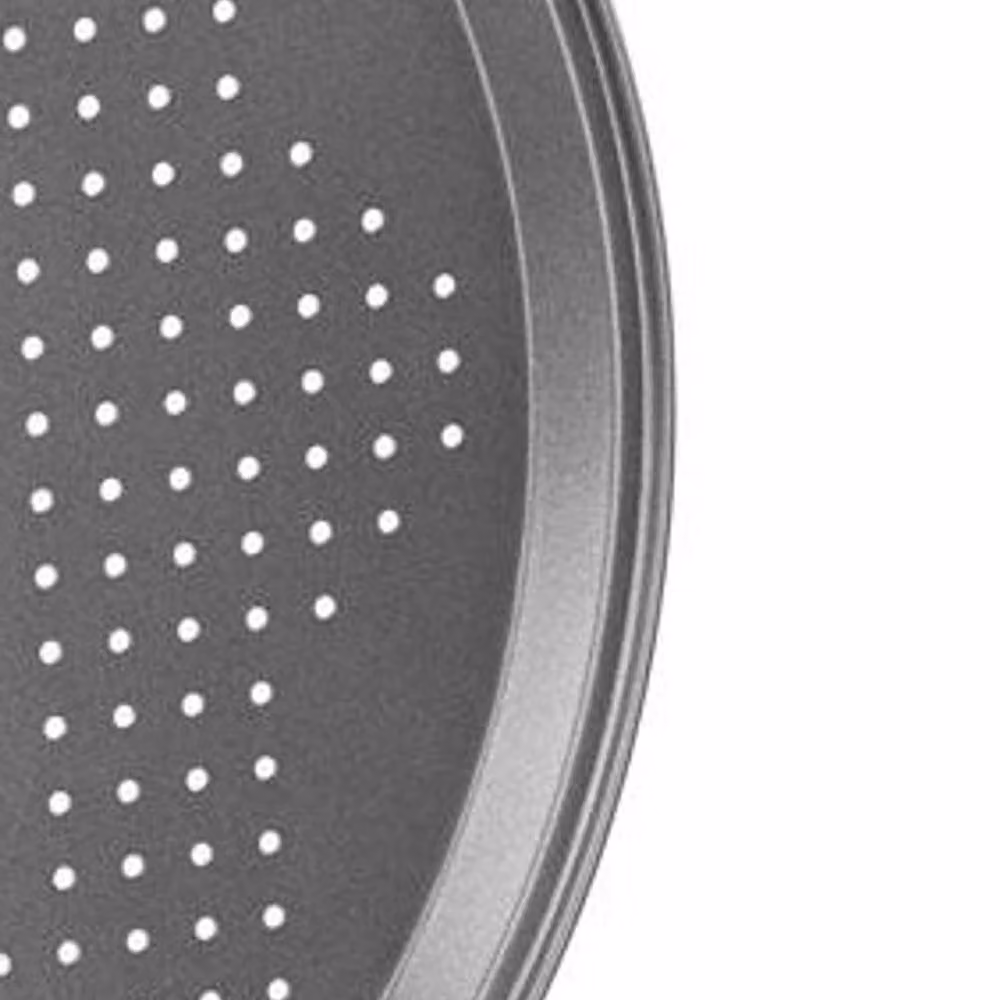 Chef Aid Non Stick Round Pizza Tray in Silver, Diameter: 30 cm – 2
