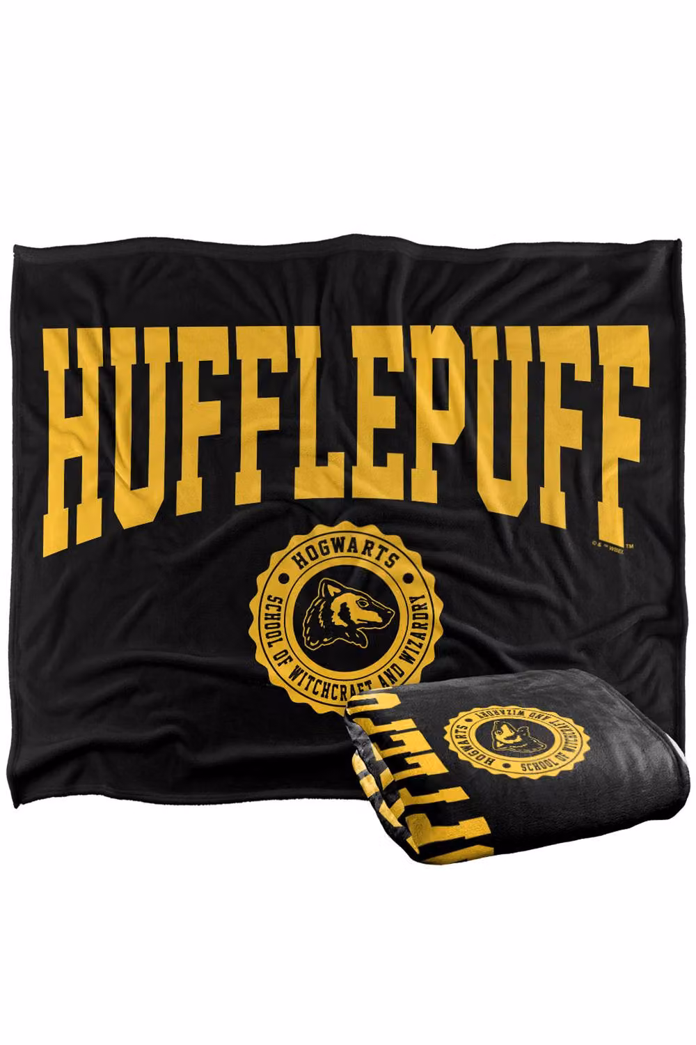 Warner Bros. Harry Potter Hufflepuff Seal Super Soft Fleece Throw Blanket, Multicolour, W: 127 cm x D: 152.4 cm – 7