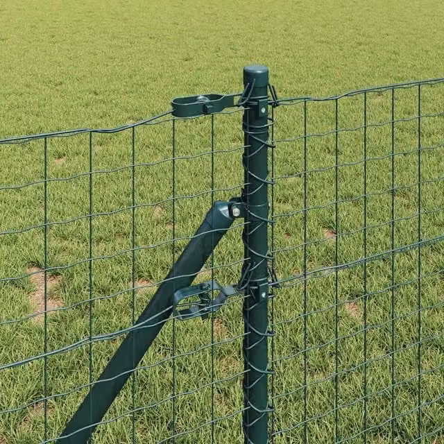 Berkfield Home 26 Pack Green Galvanised Steel Round In-Ground Fence Posts, H: 100 cm, Diameter: 32 mm – 1