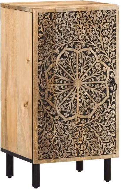 Berkfield Home Side Cabinet in Brown Solid Mango Wood, W/D/H: 40 x 33 x 75 cm – 1