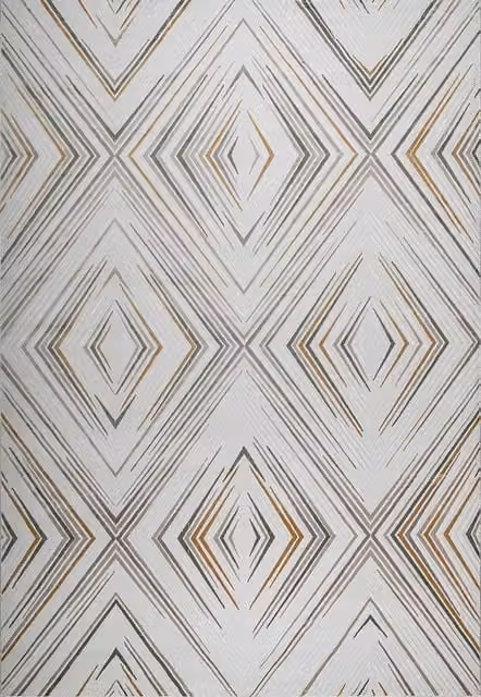 London Rug Company Claire Luxury Abstract Short Pile Rug in Multicolour, W/D/H: 160 x 230 cm