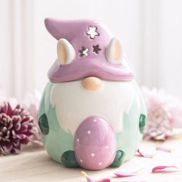 Uniqueful Easter Bunny Gonk Ceramic Oil Burner in Multicolour