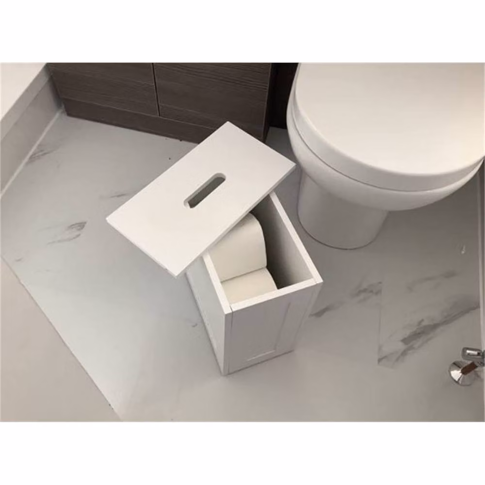 FORGEVIO White Bathroom Storage Toilet Roll Lid, W: 180 cm, H: 180 cm – 2