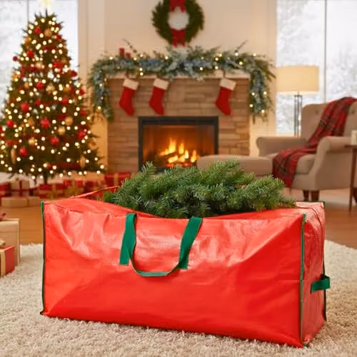 Shatchi Christmas Tree Storage Bag, Red, W/D/H: 68 x 30 x 30.5 cm – 2