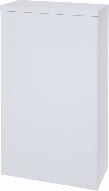 Clifton Modern Glossy White Bathroom WC Unit W: 50.5 cm, H: 77.5 cm, D: 25 cm