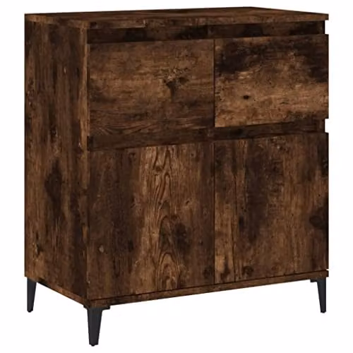 vidaXL Modern Sideboard in Brown Smoked Oak, W/D/H: 60 x 35 x 70 cm – 1