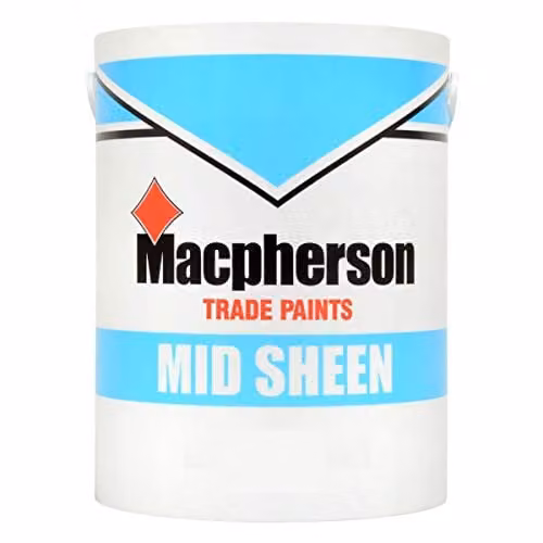 Macpherson Mid Sheen White Paint, 5 l