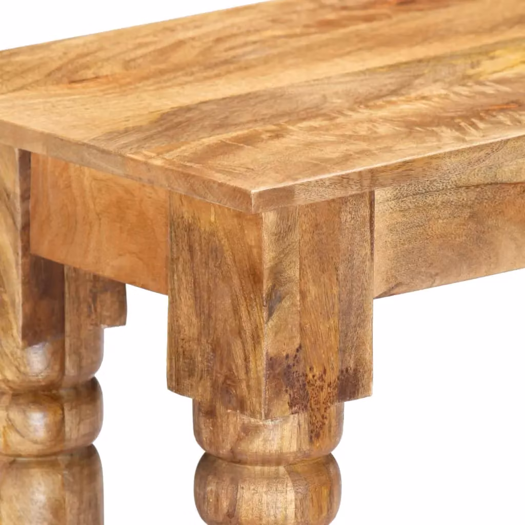 Berkfield Home Classic Mango Wood Console Table in Brown, W/D/H: 110 x 35 x 77 cm – 3