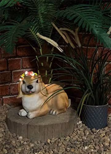 St Helens Home & Garden Solar Brown Rabbit Garden Ornament with Light Up Headband – 2
