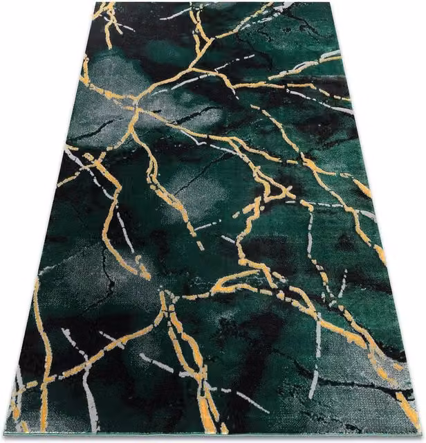 RugsX Emerald Green Stone Look Rectangular Rug, W: 140 cm, D: 190 cm – 1