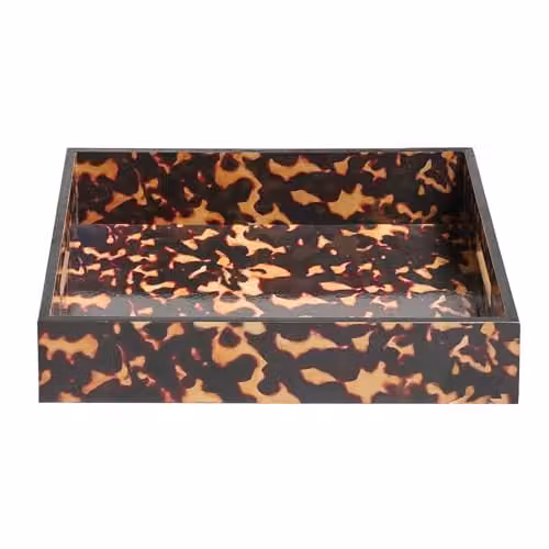 OHS Modern Rectangular Animal Print Serving Tray in Brown Plastic, W/D/H: 35 x 30 x 7 cm – 4