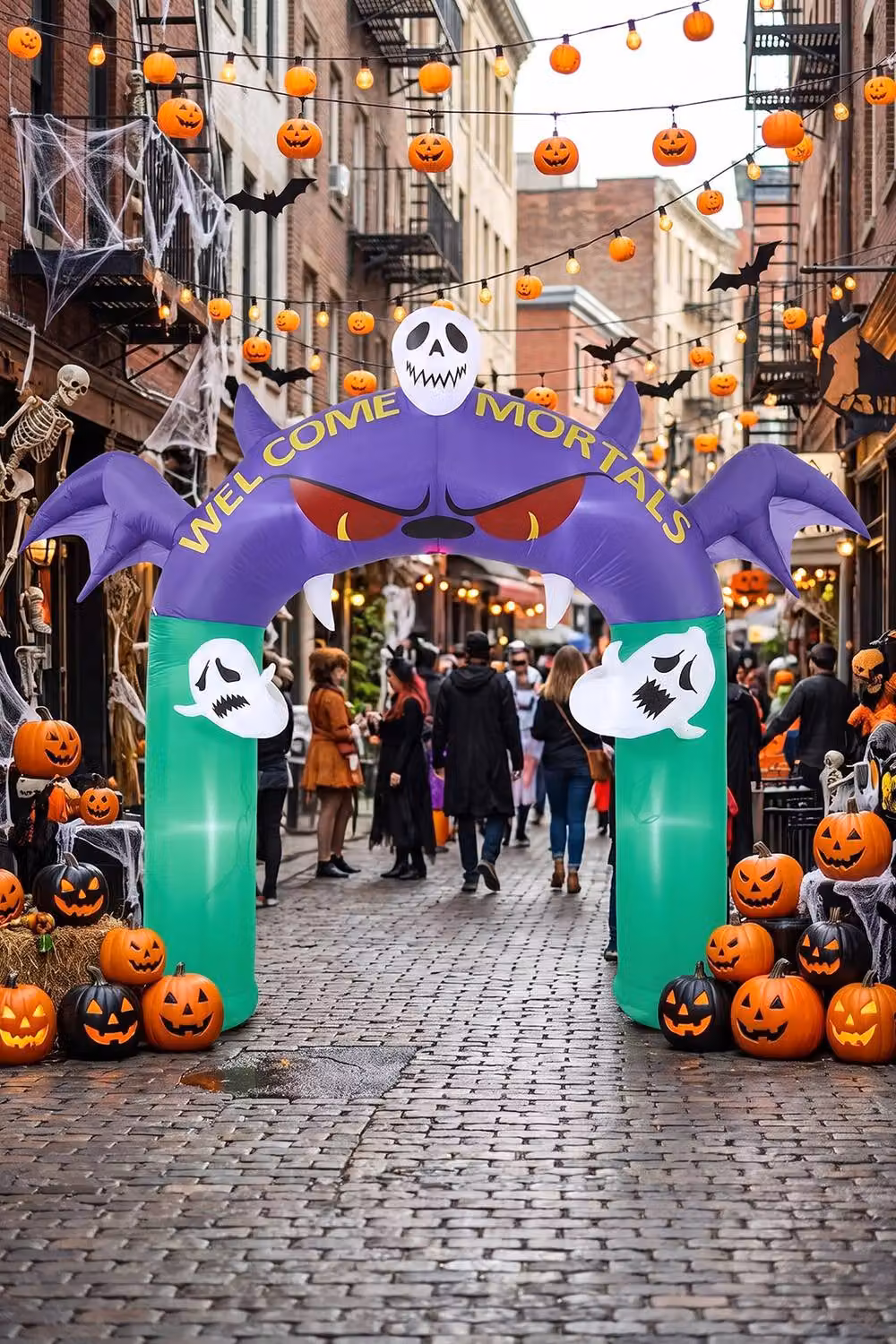 Living and Home 8.2ft Halloween Inflatable Devil Archway Decoration in Red, Purple, Green and White – 2