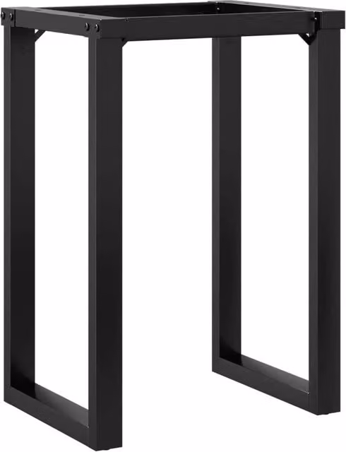 Berkfield Home O-Frame Dining Table Legs in Black Steel, W/D/H: 50 x 40 x 73 cm – 1