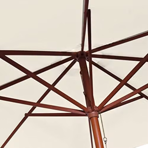 vidaXL Garden Parasol in Sand White, W: 300 cm, H: 258 cm – 2