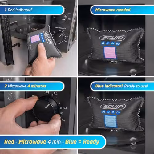 Equip Reusable Car Dehumidifier to Absorb Moisture and Prevent Damp and Condensation, Available in Blue, Pink or Grey – 3