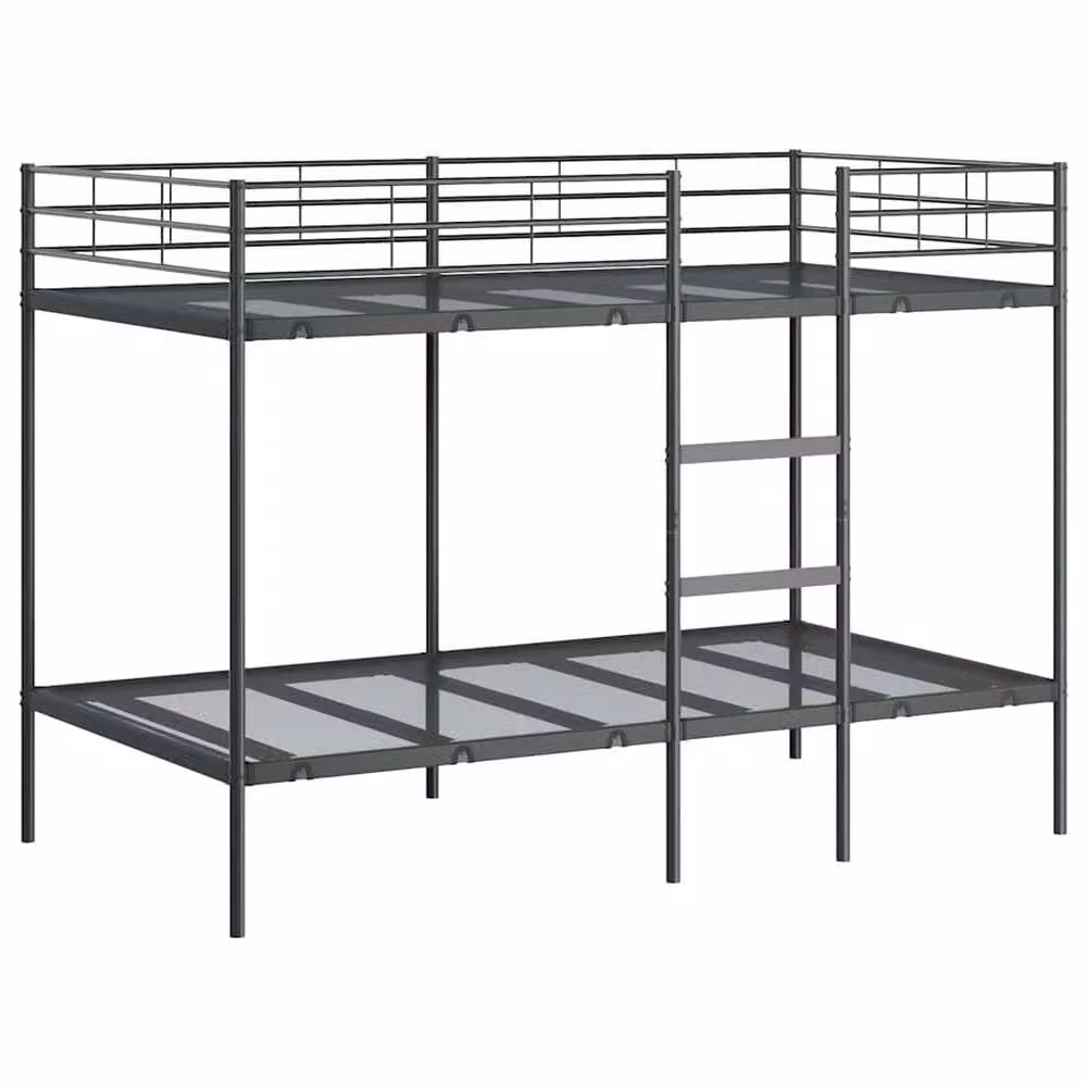 Berkfield Home Metal Bunk Bed in Black, W/D/H: 100 x 200 cm – 1