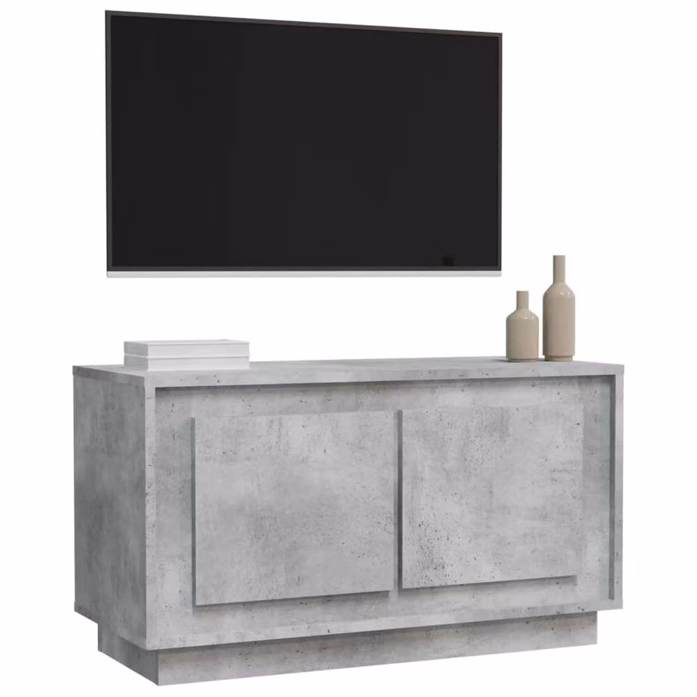 Berkfield Home Modern TV Cabinet in Concrete Grey, W/D/H: 80 x 35 x 45 cm – 3