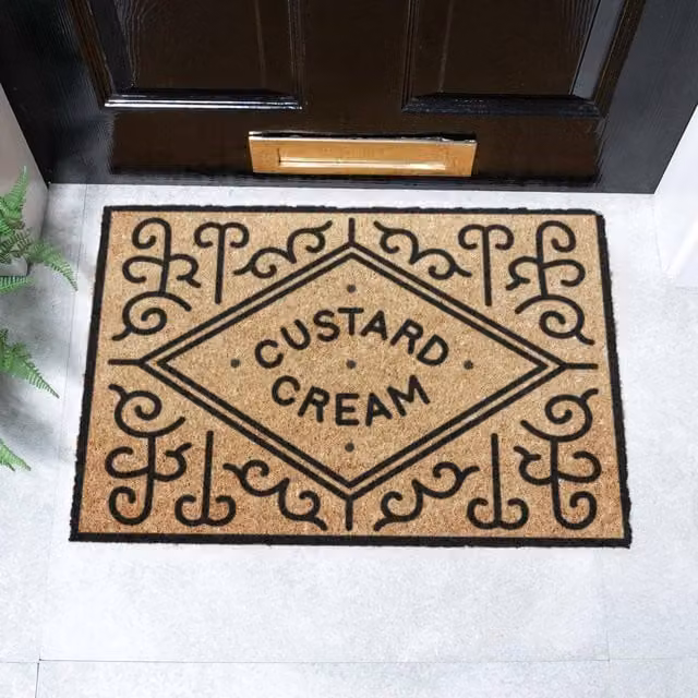 Artsy Mats Custard Cream Coir Doormat in Brown, W/D: 60 x 40 cm
